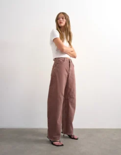 TSBARREL Hohe Taille Barrel Fit Jeans
