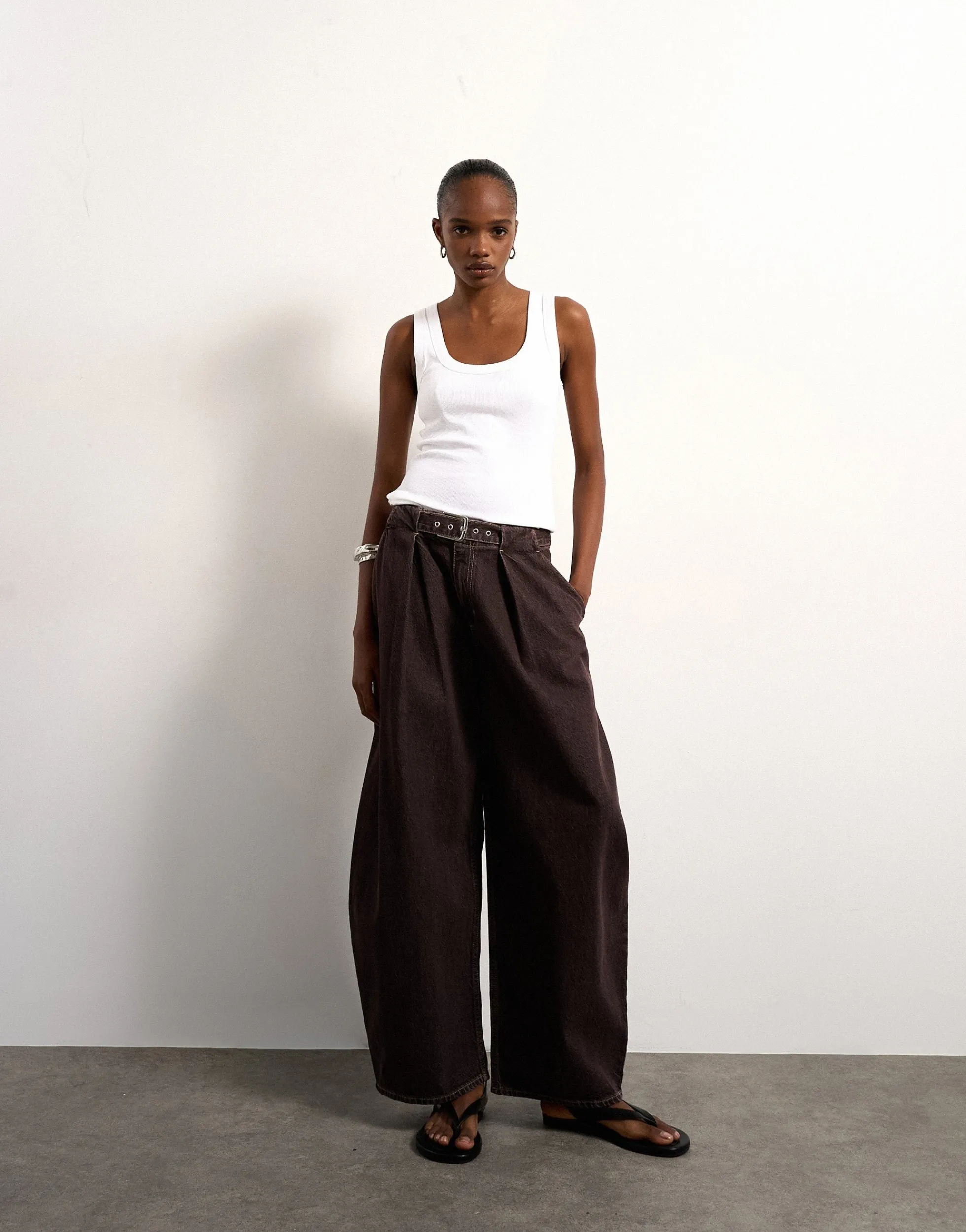 TSBELLE Mid Rise Barrel Fit Jeans