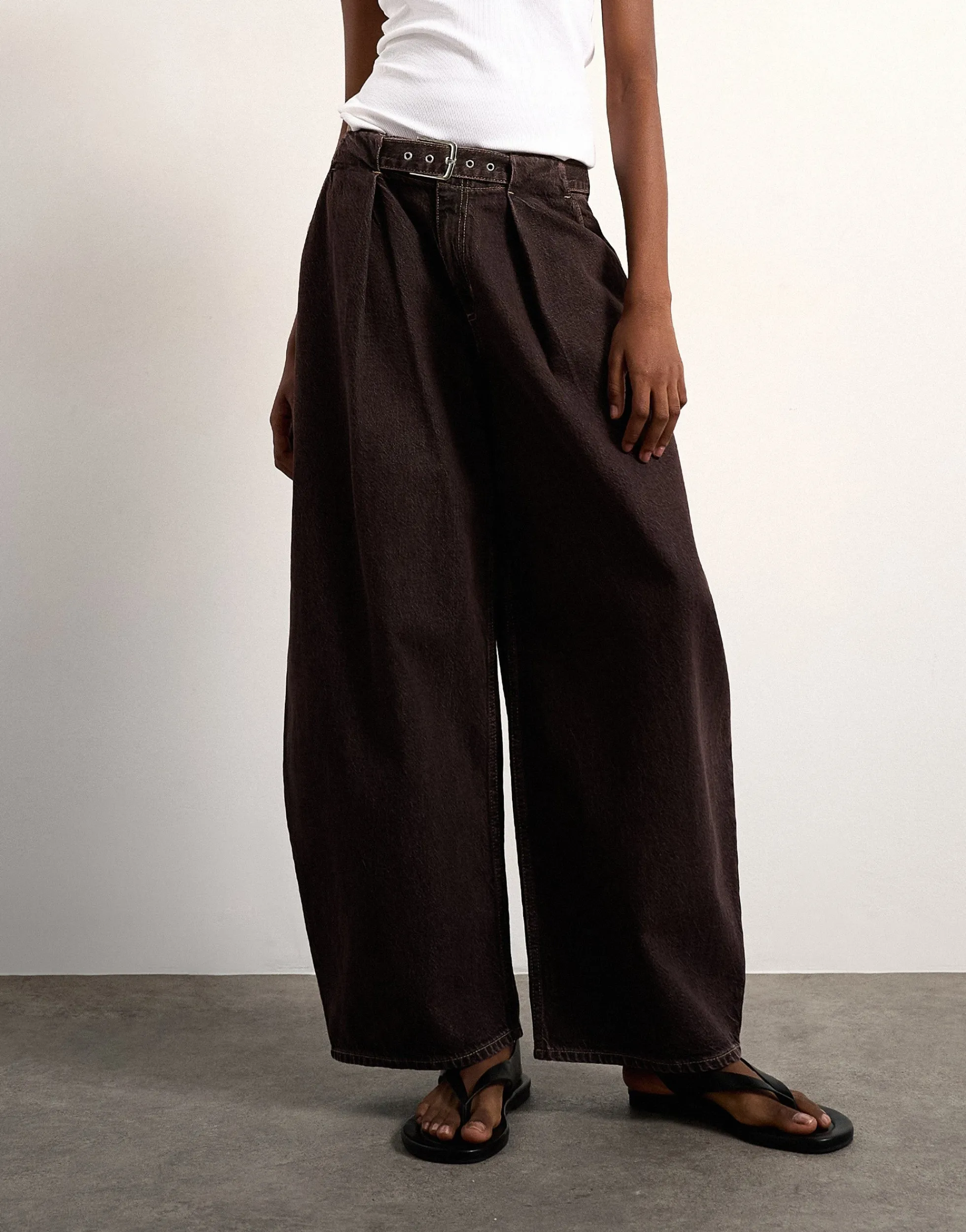TSBELLE Mid Rise Barrel Fit Jeans