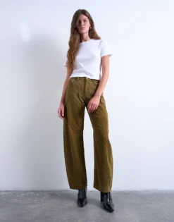 TSBRIANA Sehr niedrige Taille Weiter Beinschnitt Jeans