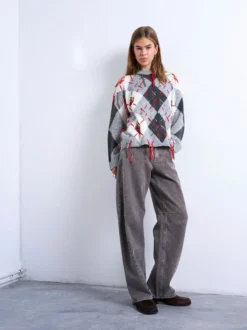 TSBRIT Hohe Taille Normal geschnitten Jeans