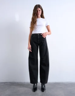 TSBRIT Hohe Taille Normal geschnitten Jeans