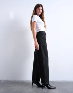 TSBRIT Hohe Taille Normal geschnitten Jeans