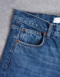 TSCINCH Niedrige Taille Weiter Beinschnitt Jeans