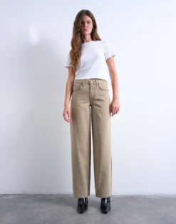 TSCINCH Niedrige Taille Weiter Beinschnitt Jeans
