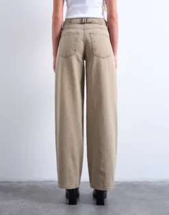 TSCINCH Niedrige Taille Weiter Beinschnitt Jeans