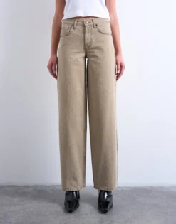 TSCINCH Niedrige Taille Weiter Beinschnitt Jeans