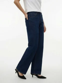 TSCINCH Niedrige Taille Weiter Beinschnitt Jeans