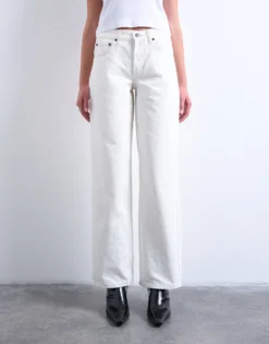TSCINCH Niedrige Taille Weiter Beinschnitt Jeans