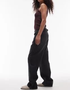 TSCINCH Niedrige Taille Weiter Beinschnitt Jeans