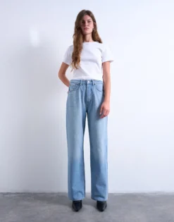 TSCOLUMN Mid Rise Gerade geschnitten Jeans