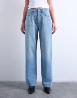 TSCOLUMN Mid Rise Gerade geschnitten Jeans