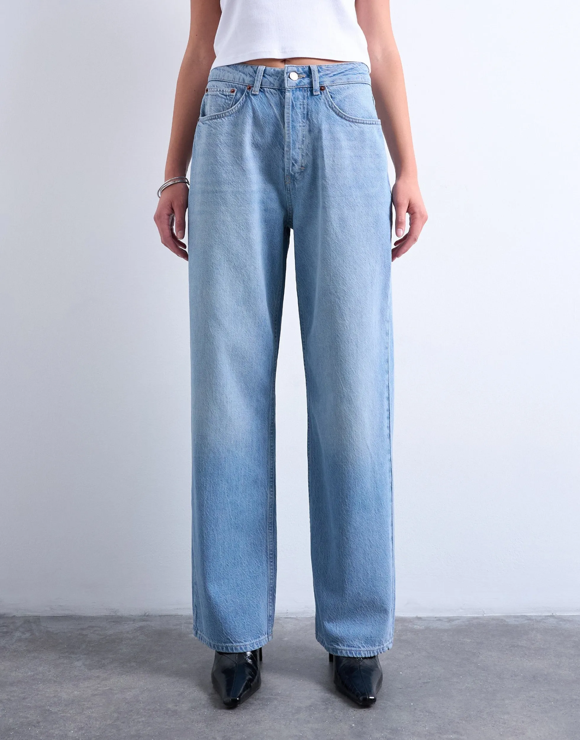 TSCOLUMN Mid Rise Gerade geschnitten Jeans