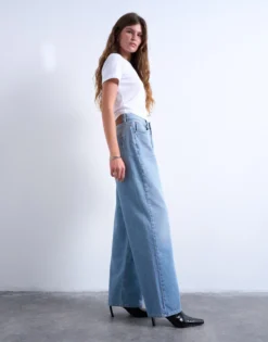TSCOLUMN Mid Rise Gerade geschnitten Jeans