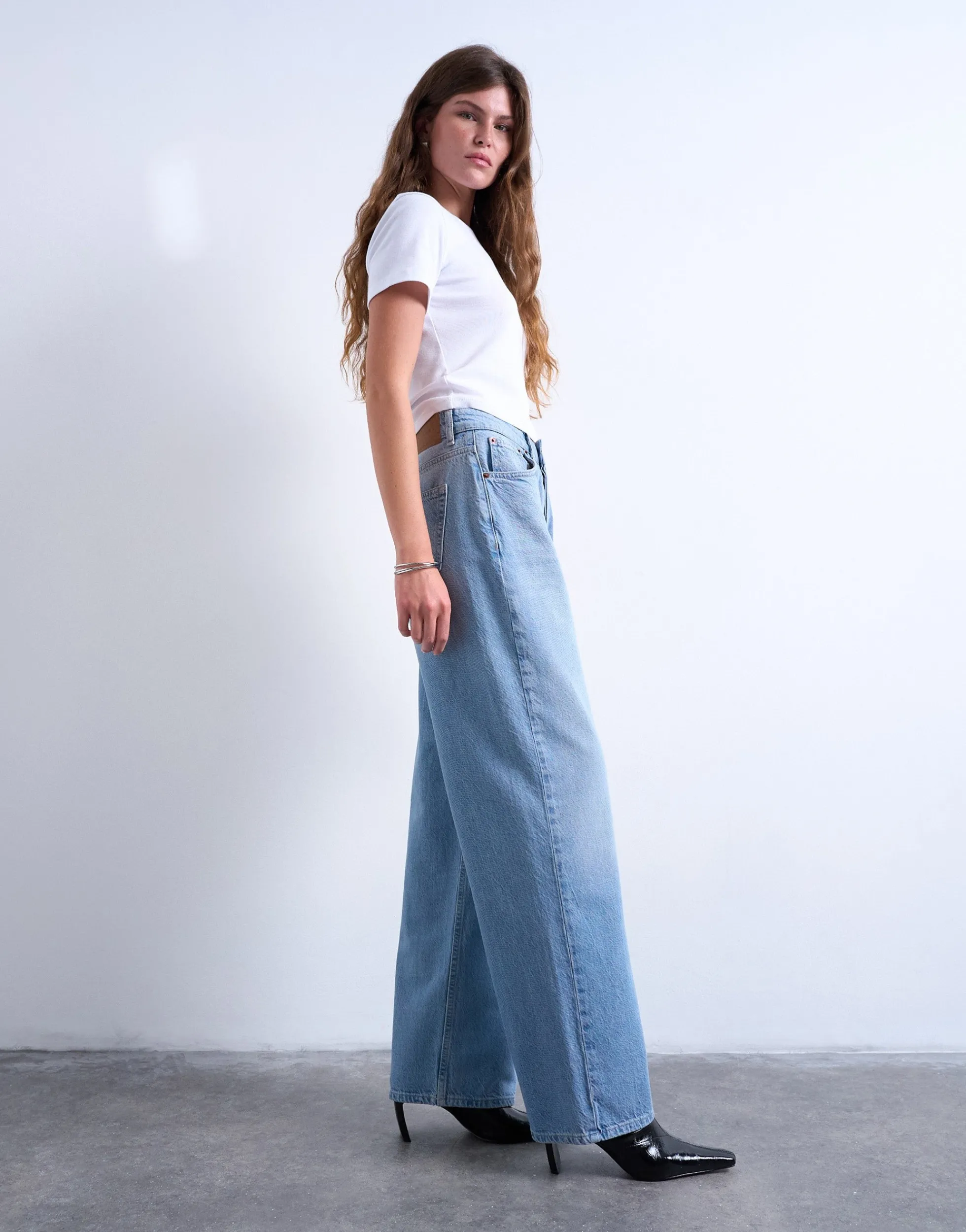 TSCOLUMN Mid Rise Gerade geschnitten Jeans