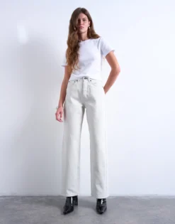TSCOLUMN Mid Rise Gerade geschnitten Jeans