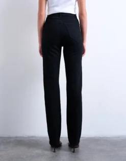 TSDREE Hohe Taille Gerade geschnittener Slim Fit Jeans