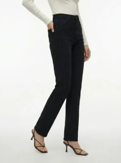 TSDREE Hohe Taille Gerade geschnittener Slim Fit Jeans