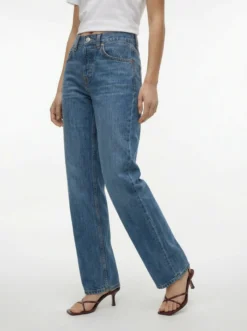 TSEMBER Niedrige Taille Weiter Beinschnitt Jeans