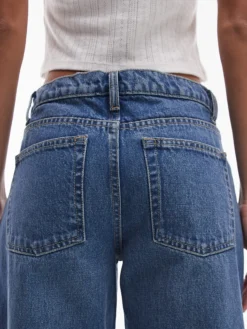 TSEMBER Niedrige Taille Weiter Beinschnitt Jeans