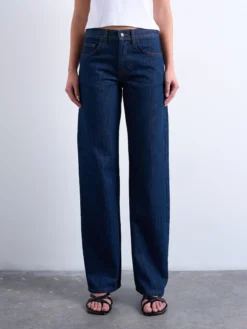 TSEMBER Niedrige Taille Weiter Beinschnitt Jeans