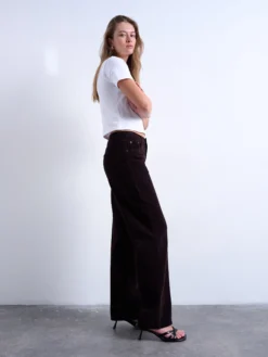 TSEMBER Niedrige Taille Weiter Beinschnitt Jeans