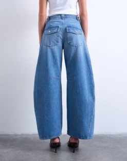 TSEMMA Hohe Taille Barrel Fit Jeans