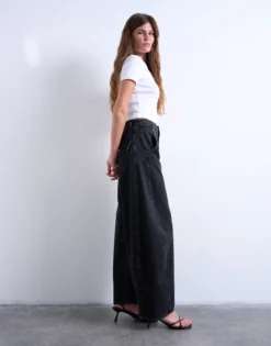 TSEMMA Hohe Taille Barrel Fit Jeans