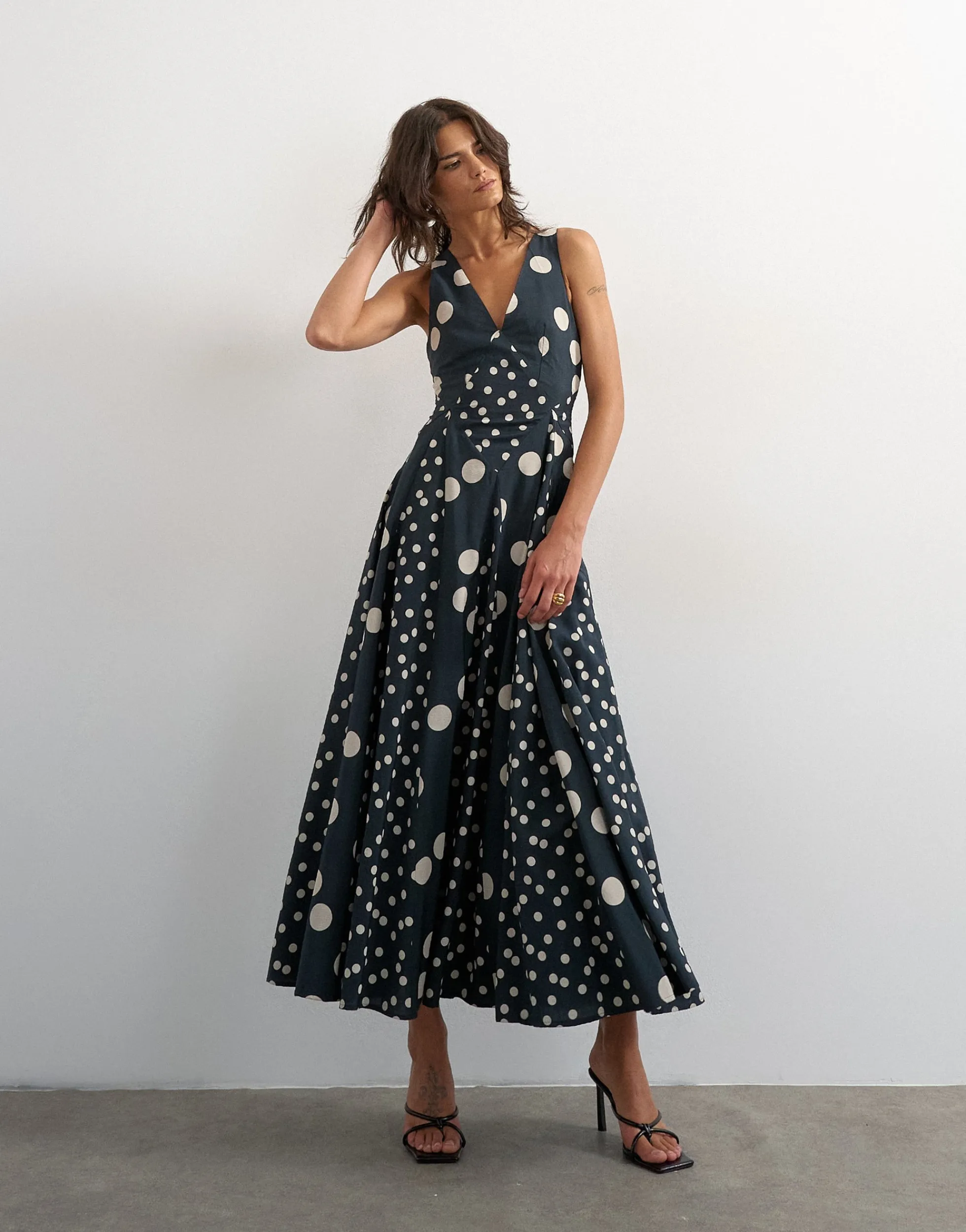 TSINGE Langes Kleid