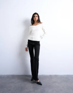 TSJAMIE Hohe Taille Ausgestellt Jeans