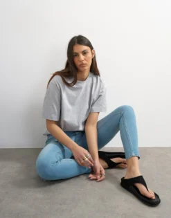 TSJAMIE Hohe Taille Skinny Fit Jeans