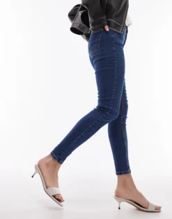 TSJAMIE Hohe Taille Skinny Fit Jeans