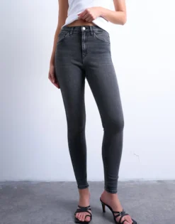TSJAMIE Hohe Taille Skinny Fit Jeans