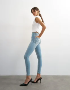 TSJONI Hohe Taille Skinny Fit Jeans