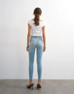 TSJONI Hohe Taille Skinny Fit Jeans