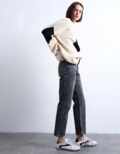 TSKARLA Niedrige Taille Gerade geschnitten Jeans