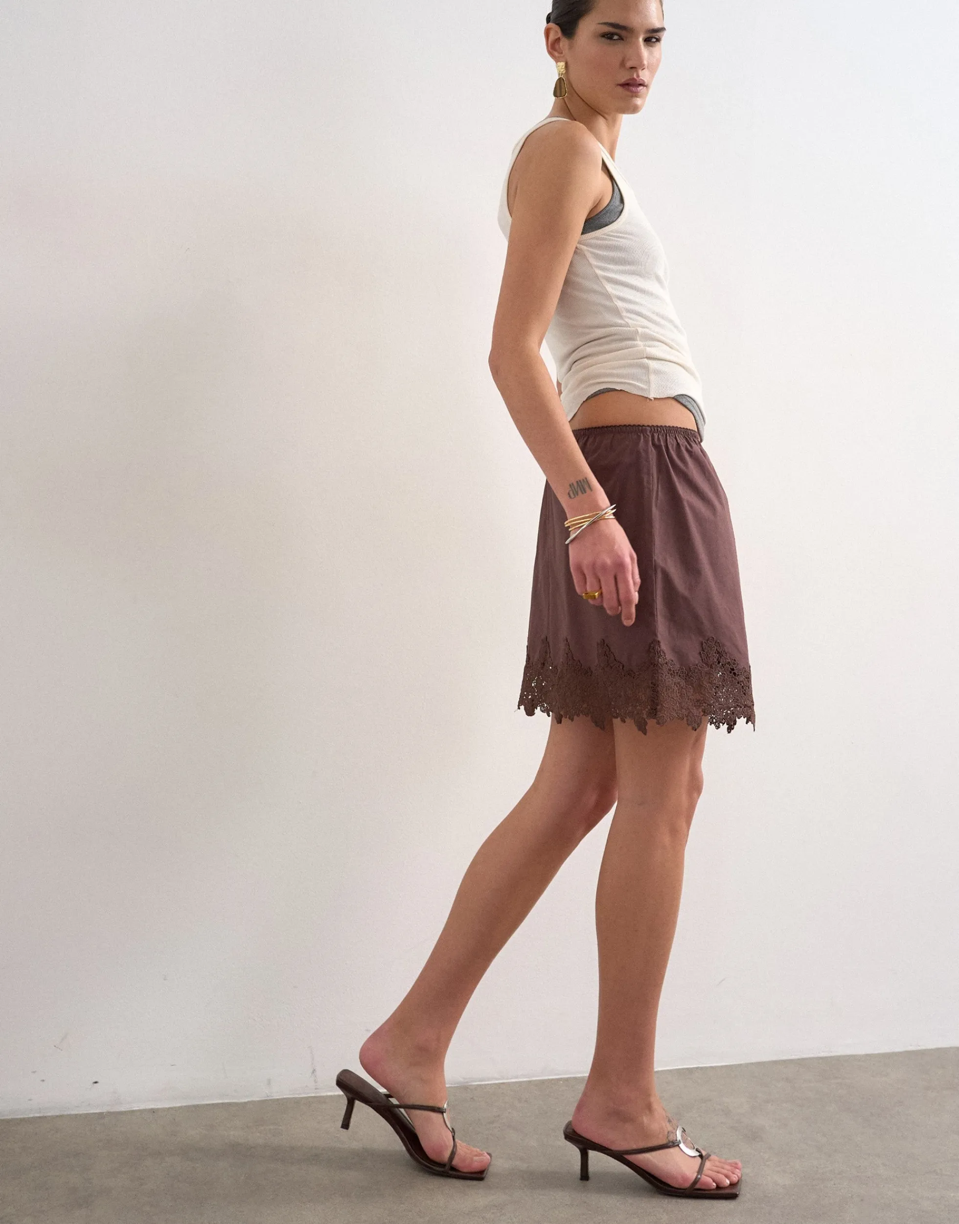 TSLANI Niedrige Taille Minirock