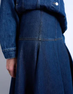 TSLEAH Hohe Taille Langer Rock