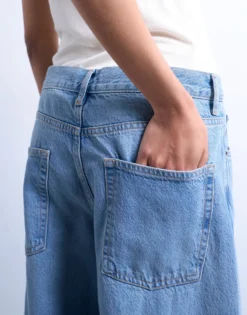 TSLOWRIE Niedrige Taille Baggy Fit Jeans