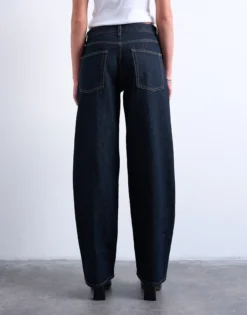 TSLOWRIE Niedrige Taille Baggy Fit Jeans