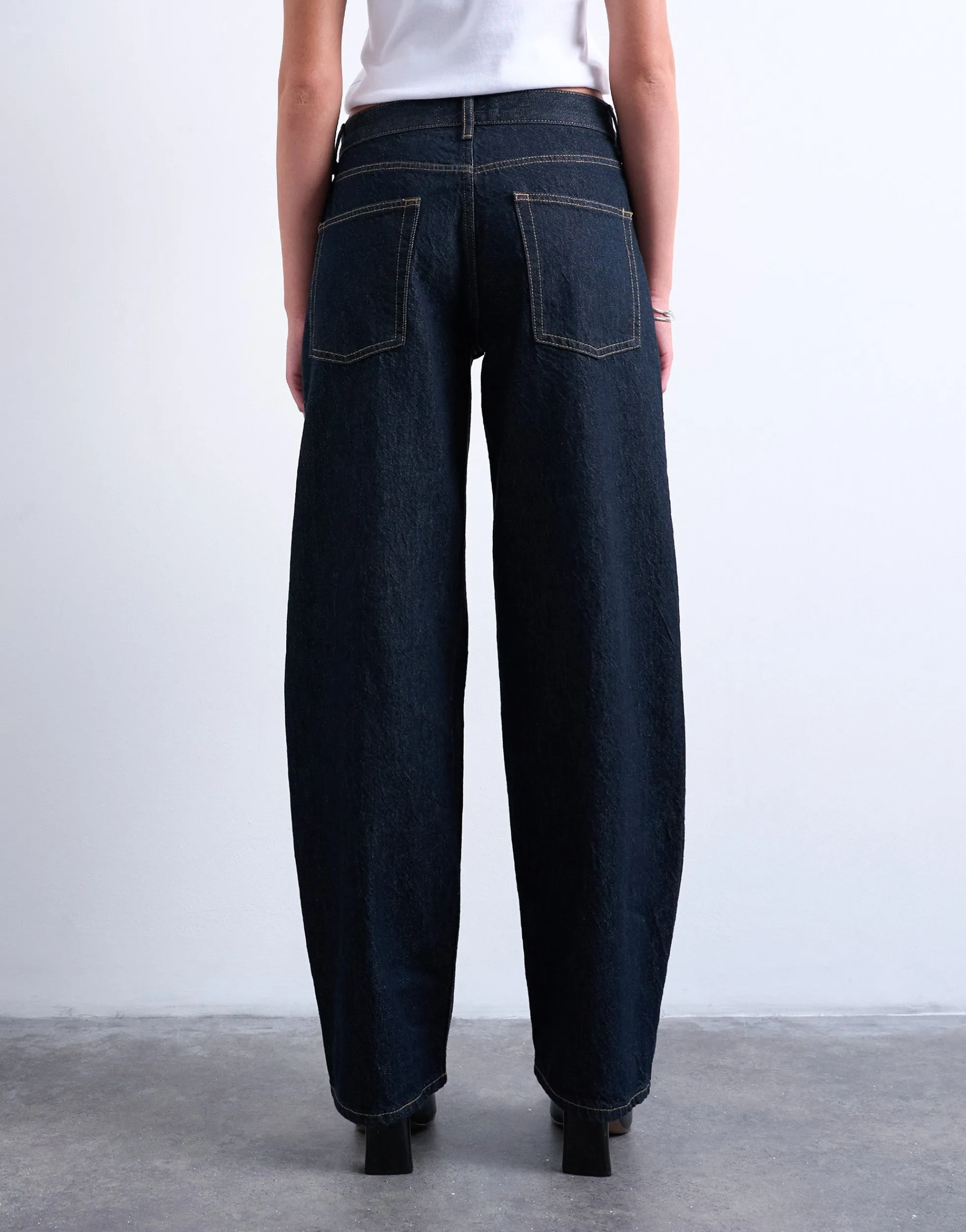 TSLOWRIE Niedrige Taille Baggy Fit Jeans