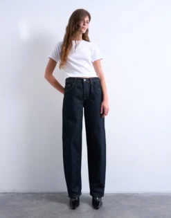 TSLOWRIE Niedrige Taille Baggy Fit Jeans