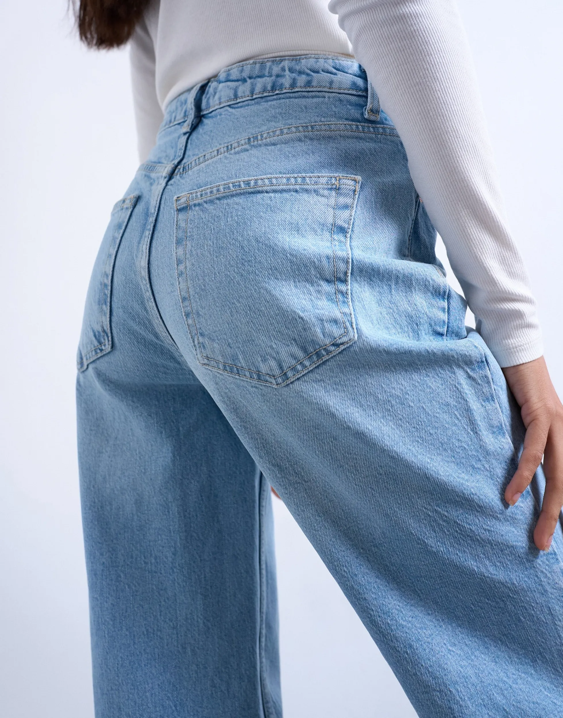 TSMARIE Mid Rise Ausgestellt Jeans