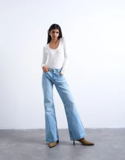 TSMARIE Mid Rise Ausgestellt Jeans