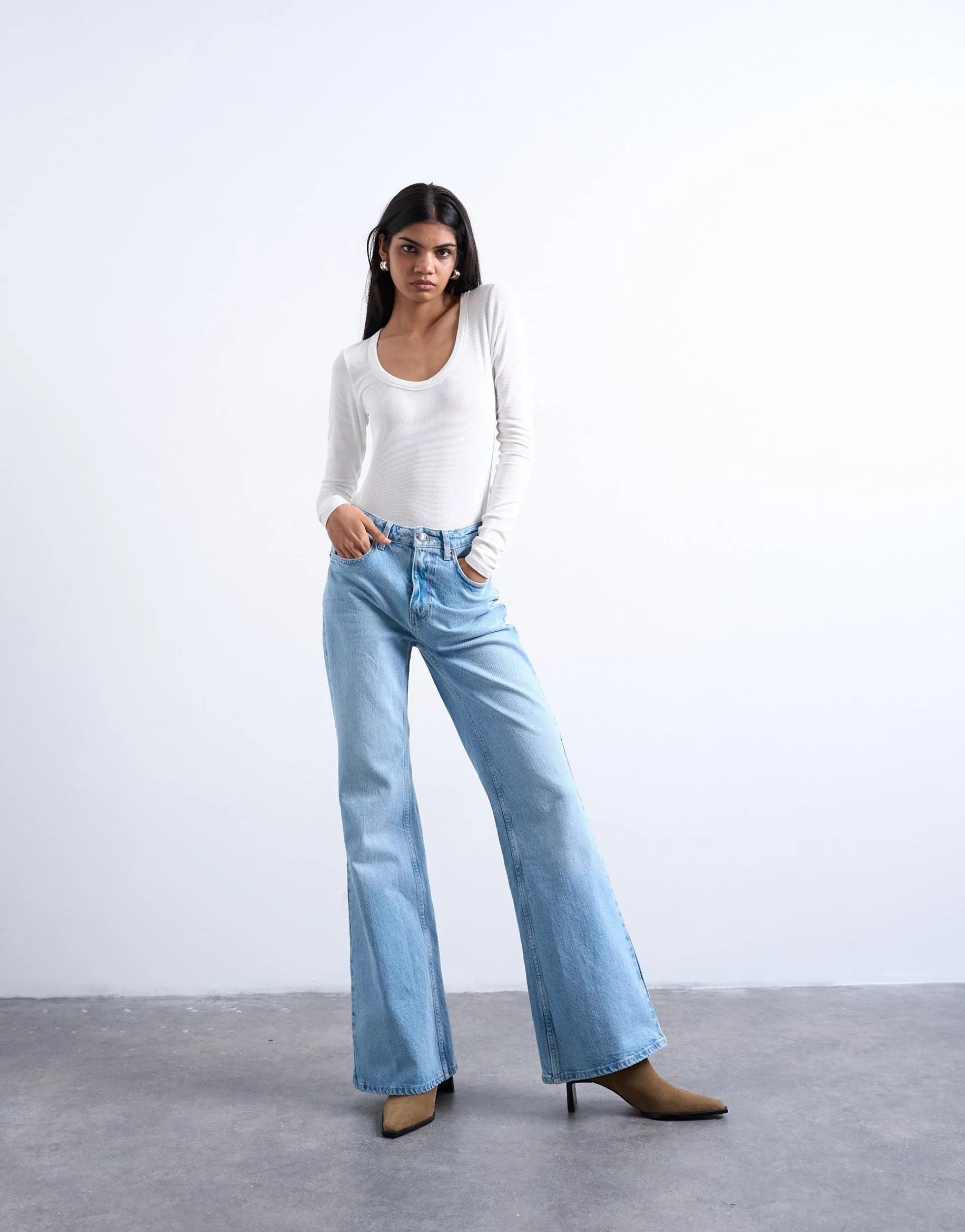 TSMARIE Mid Rise Ausgestellt Jeans