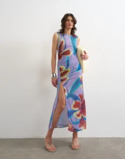 TSMARY Langes Kleid