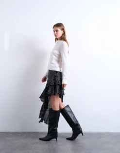 TSMINNA Hohe Taille Midirock