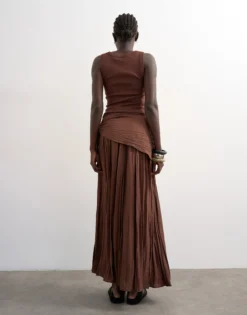 TSNAYA Mittlere Taille Langer Rock