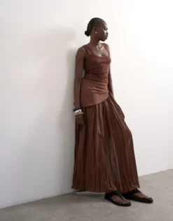 TSNAYA Mittlere Taille Langer Rock