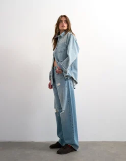 TSNORA Mid Rise Barrel Fit Jeans